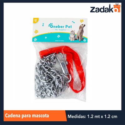 ZH-0150 CADENA PARA MASCOTA 1.2 MTS, GROSOR 1 CM, CON 1 PZ O CAJA CON 120 PZS