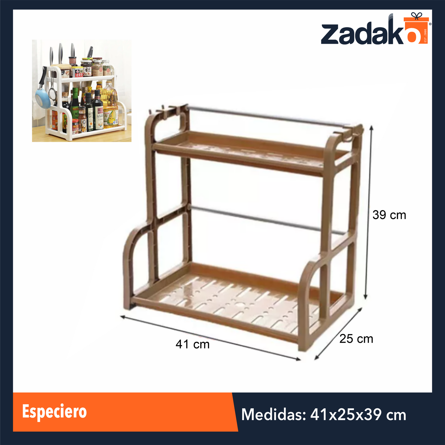 ZH-0200 ESPECIERO CON 1 PZ O CAJA CON 30 PZS