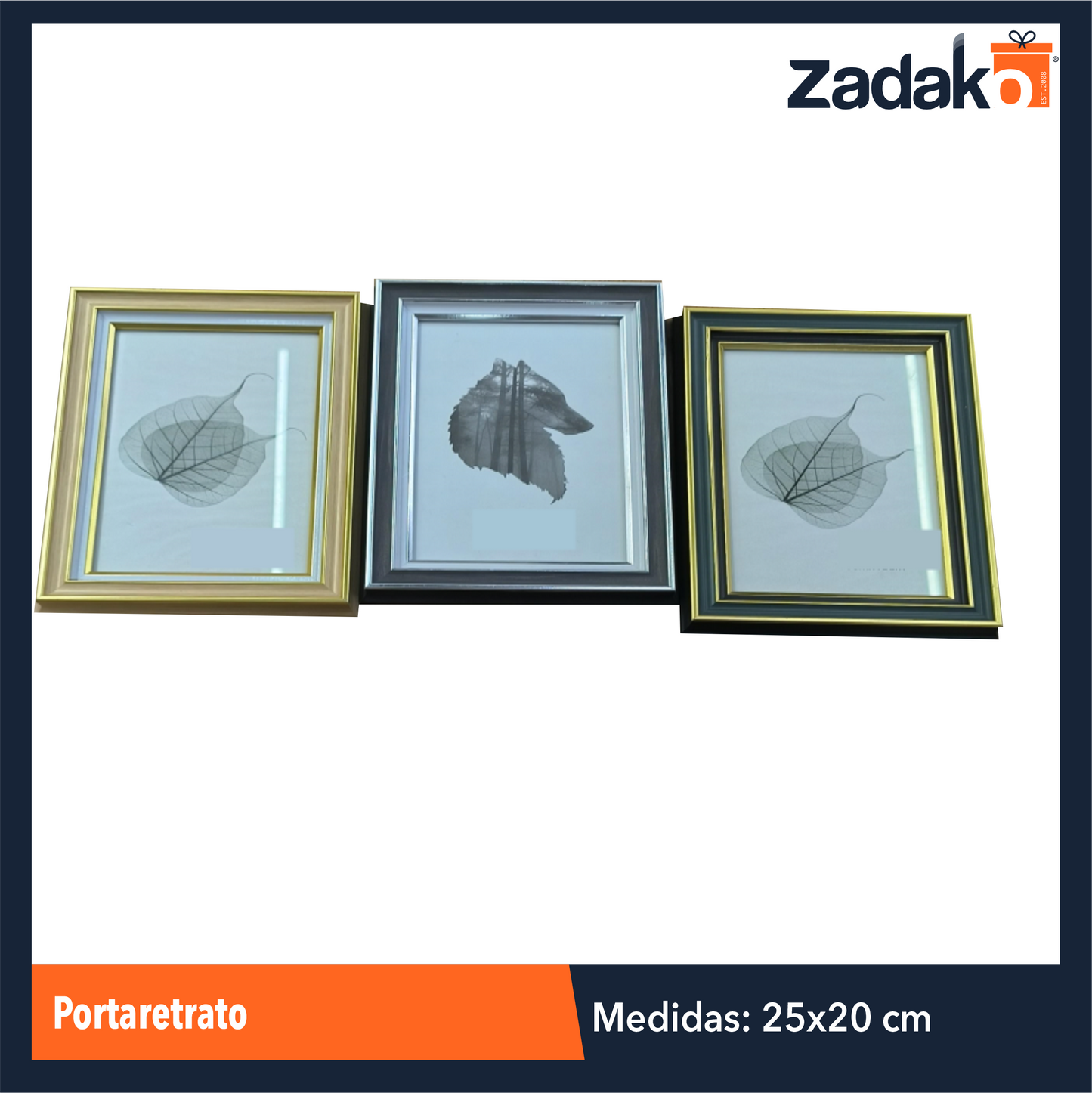 ZH-0241 PORTARETRATO DE 20 X 25 CM CON 1 PZ O CAJA CON 48 PZS