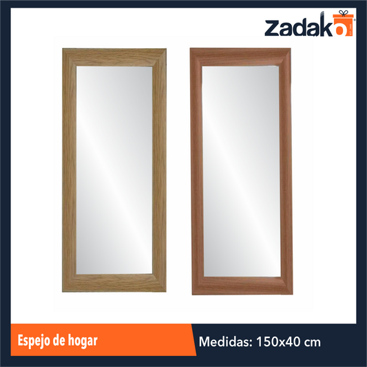ZH-0270 ESPEJO DE HOGAR DE 40x150 CM CON 1 PZ O CAJA CON 4 PZS