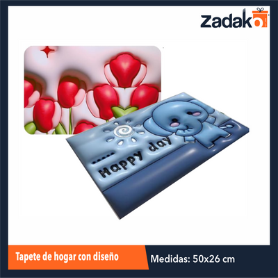 ZH-0278 TAPETE DE HOGAR CON DISEÑO, CON 1 PZ O CAJA CON 50 PZS