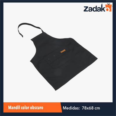 ZH-0370 MANDIL COLOR OBSCURO CON 1 PZ O CAJA CON 200 PZS