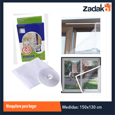 ZH-2012 MOSQUITERO PARA HOGAR DE 130 X 150 CM CON 1 PZ O CAJA CON 96 PZS