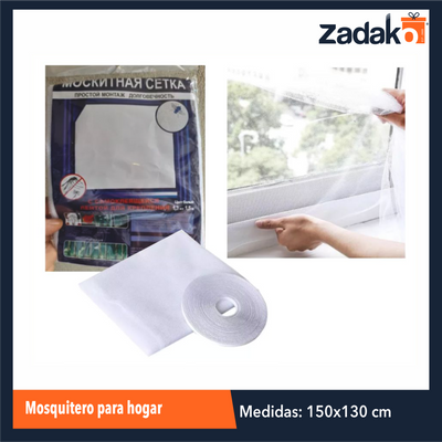 ZH-2013 MOSQUITERO PARA HOGAR DE 130 X 150 CM CON 1 PZ O CAJA CON 200 PZS