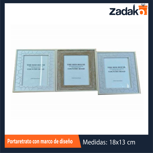 ZH-0219  HFY-10474 PORTARETRATO DE 13x18 CM CON MARCO DE DISEÑO CON 1 PZ O CAJA CON 72 PZS
