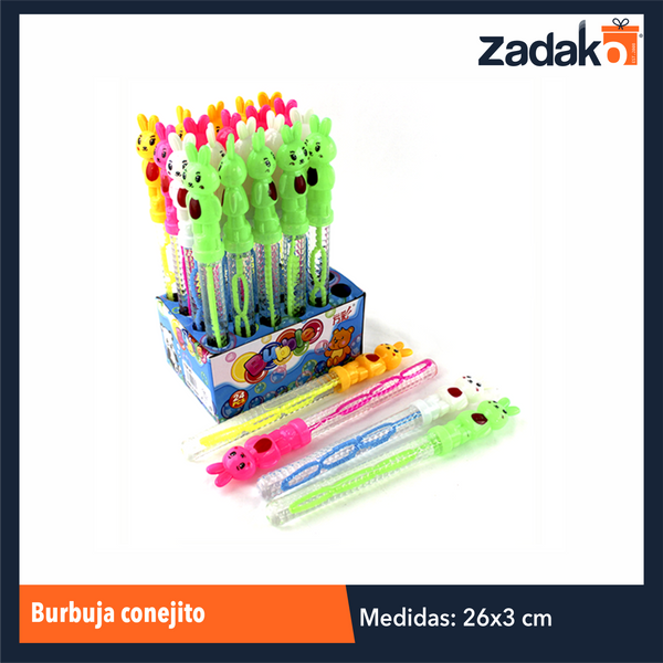 ZJ-0461 BURBUJA CONEJITO CON 24 PZS O CAJA CON 12 PQTS