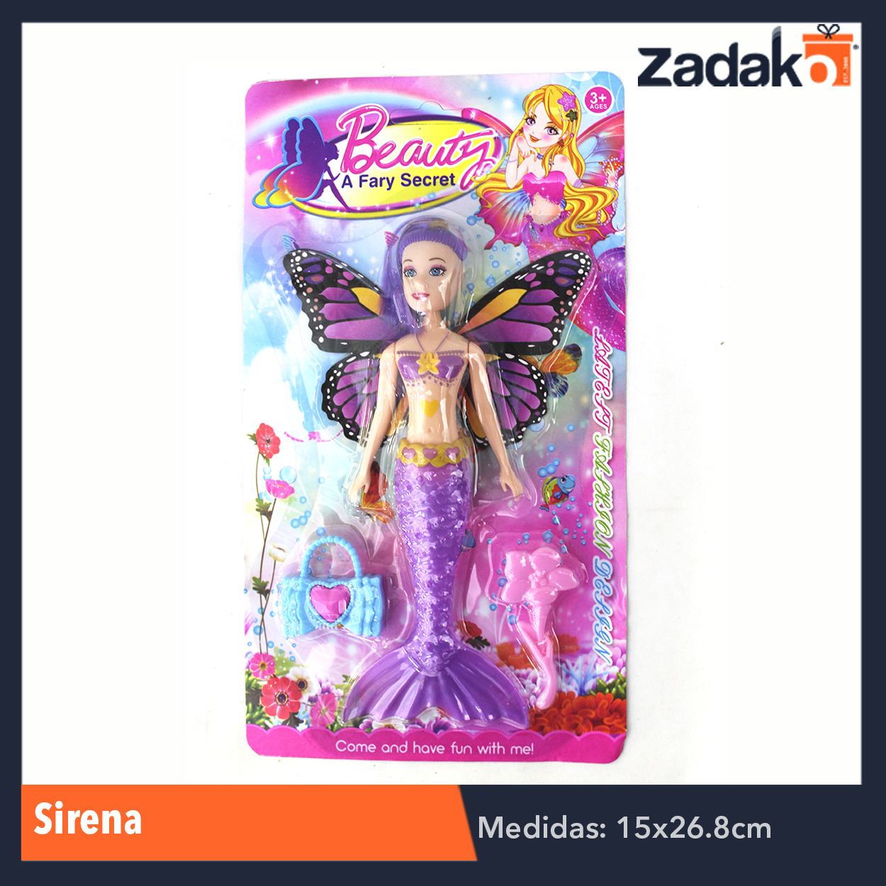 ZJ-0753 MUÑECA CON ACCESORIOS EN BLISTER, CON 1 PZ O CAJA CON 336 PZS