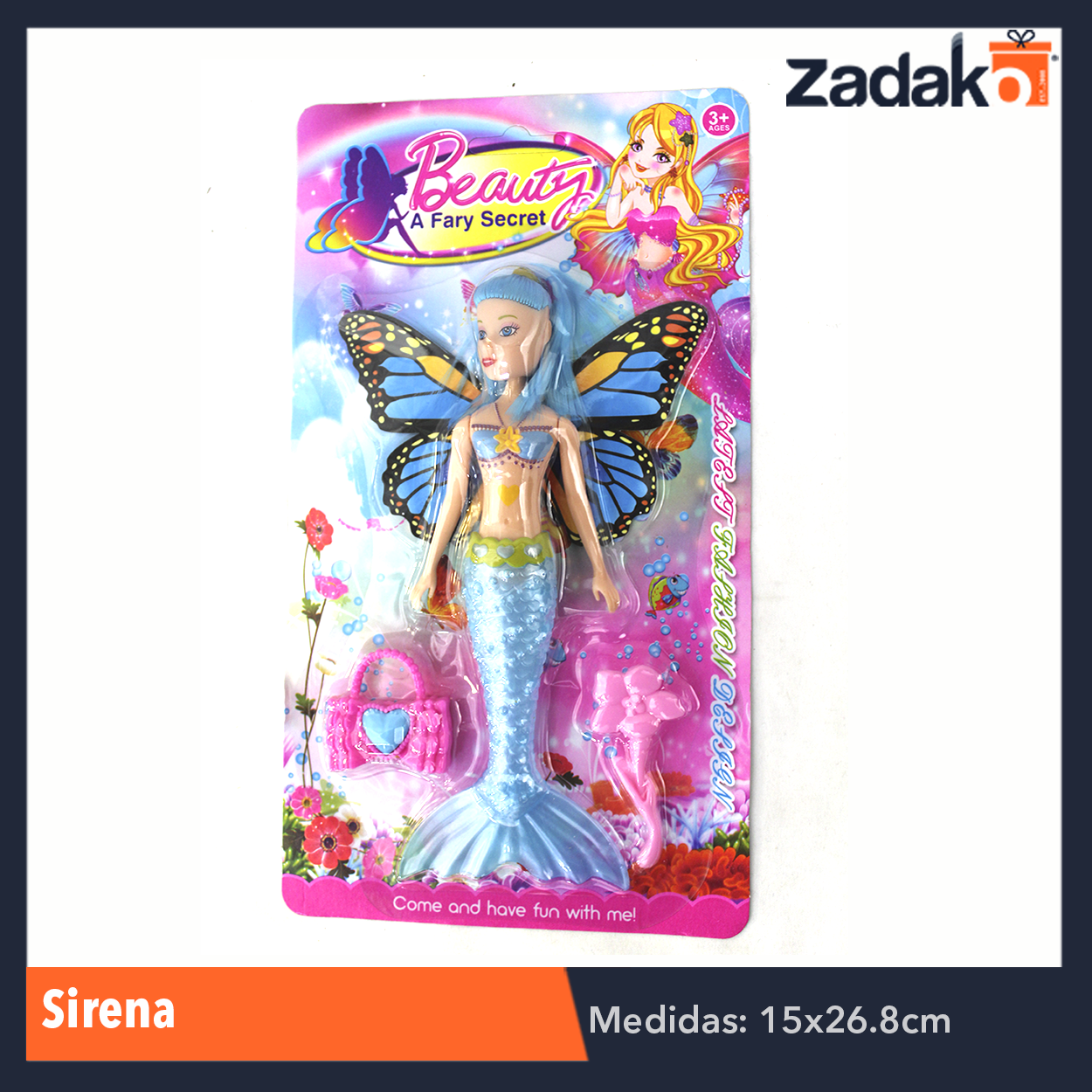 ZJ-0753 MUÑECA CON ACCESORIOS EN BLISTER, CON 1 PZ O CAJA CON 336 PZS
