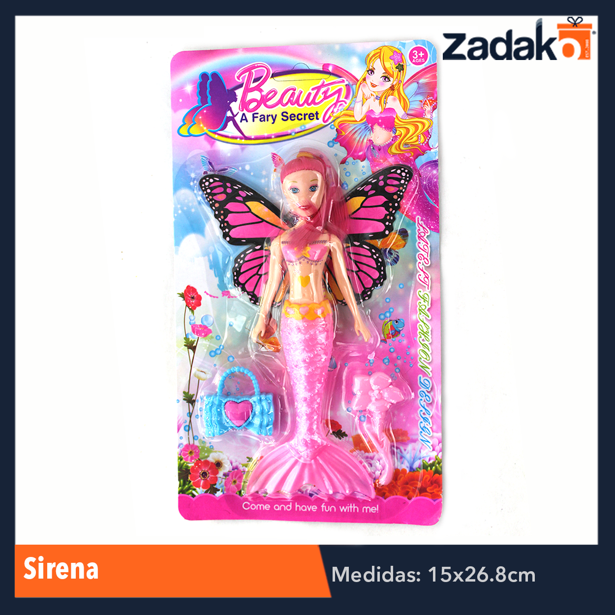 ZJ-0753 MUÑECA CON ACCESORIOS EN BLISTER, CON 1 PZ O CAJA CON 336 PZS