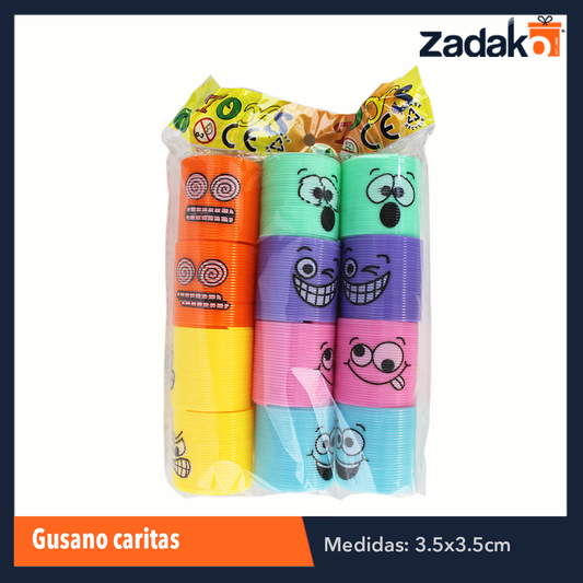 ZJ-0904 BLISTER DE 12 PIEZAS GUSANO CARITAS, CON 1 PZ O CAJA CON 240 PZS