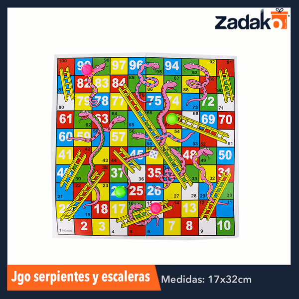 GPM-2131 ZJ-1055 JGO SERPIENTES Y ESCALERAS, CON 1 PZ O CAJA CON 1200 PZS