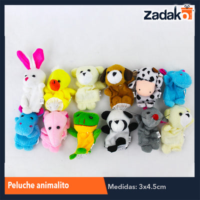 ZJ-1074 PELUCHE ANIMALITO, PAQUETE CON 12 PZ O CAJA CON 200 PQTS