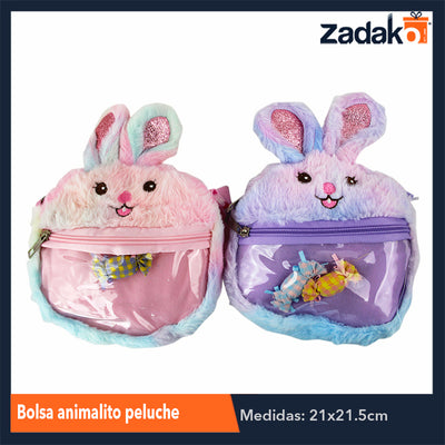 ZJ-1170 BOLSITA ANIMALITO PELUCHE, CON 1 PZ, O CAJA CON 72 PZS