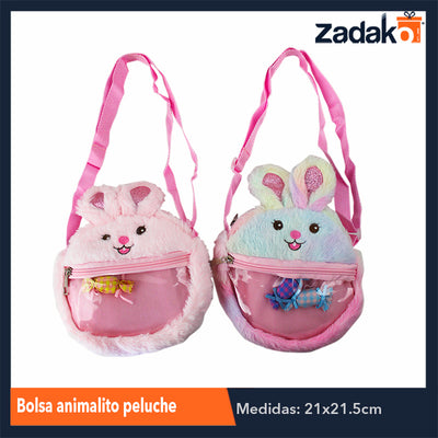 ZJ-1170 BOLSITA ANIMALITO PELUCHE, CON 1 PZ, O CAJA CON 72 PZS