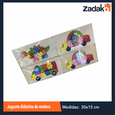 ZJ-1375 JUGUETE DIDACTICO TRIDIMENSIONAL DE MADERA DE 30 X 15 X 0.5 CM CON 1 PZ O CAJA CON 160 PZS