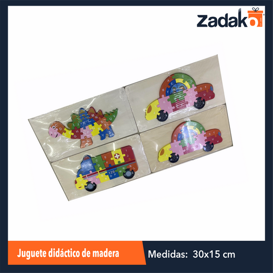 ZJ-1375 JUGUETE DIDACTICO TRIDIMENSIONAL DE MADERA DE 30x15x0.5 CM CON 1 PZ O CAJA CON 160 PZS