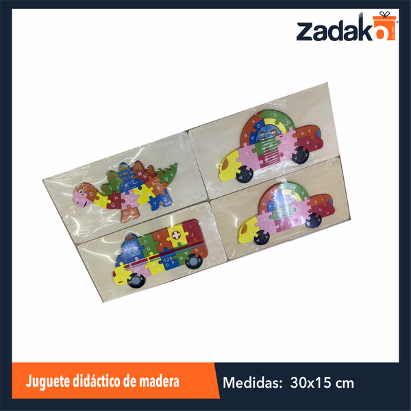 ZJ-1375 JUGUETE DIDACTICO TRIDIMENSIONAL DE MADERA DE 30x15x0.5 CM CON 1 PZ O CAJA CON 160 PZS