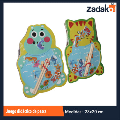 ZJ-1417 JUEGO DIDÁCTICO DE PESCA DE DIFERENTES FIGURAS DE 28 X 20 X 0.5 CM CON 1 PZ O CAJA CON 120 PZS