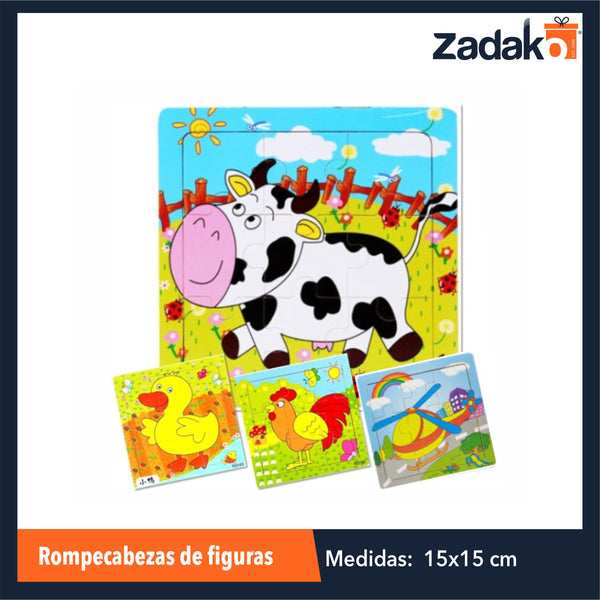 ZJ-1418 ROMPECABEZAS DE VARIOS DISEÑOS DE 15 X 15 X 0.4 CM CON 1 PZ O CAJA CON 500 PZS