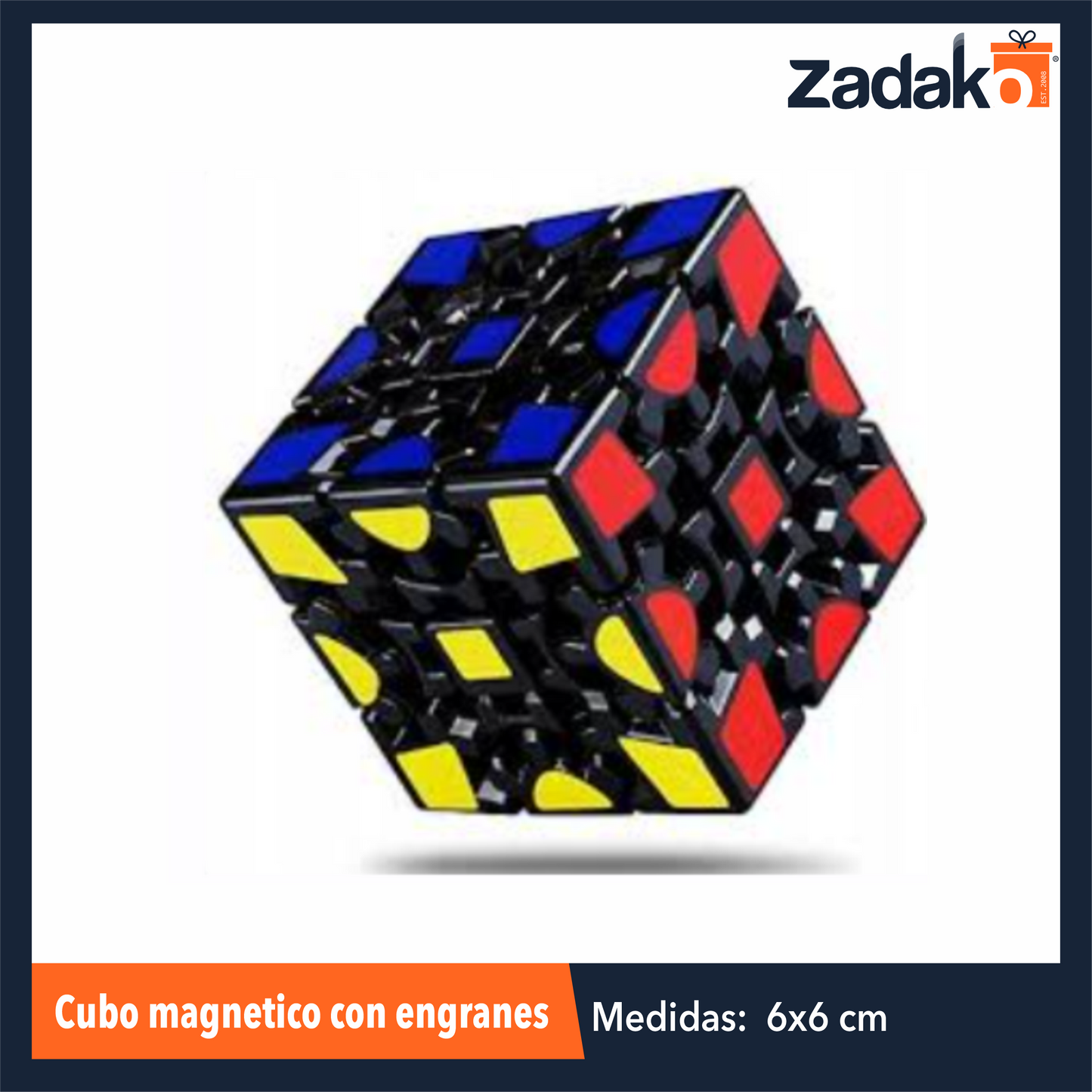 ZJ-1430 CUBO MAGNETICO CON ENGRANES CON 6 PZ POR PAQUETE  O CAJA 48 PQTS