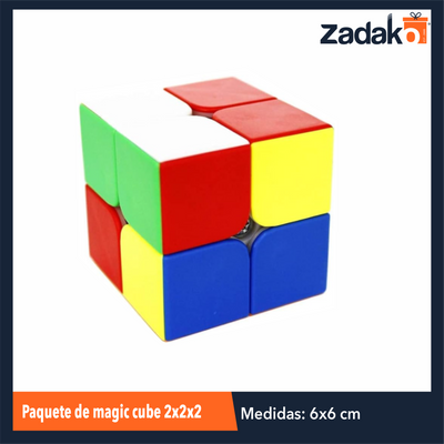 GPM-0578 / ZJ-1433 PAQUETE DE MAGIC CUBE CUBO RUBIK DE 2X2X2 CON 6 PZ POR PAQUETE  O CAJA 48 PQTS