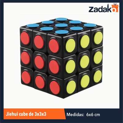 ZJ-1435 JIEHUI CUBE CUBO RUBIK DE 3X3X3 CON 6 PZ POR PAQUETE  O CAJA 48 PQTS