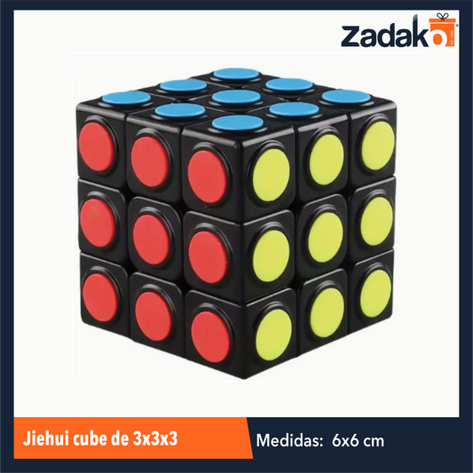 ZJ-1435 JIEHUI CUBE CUBO RUBIK DE 3x3x3 CON 6 PZ POR PAQUETE  O CAJA 48 PQTS