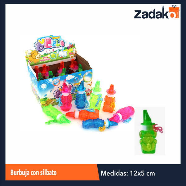 ZJ-1485 BURBUJA CON  SILBATO CON 24 PIEZAS, O CAJA CON 12 PQTS
