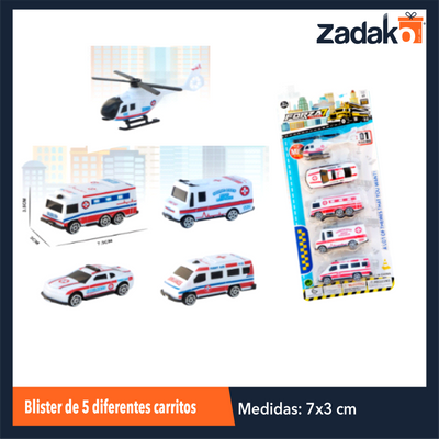ZJ-1778 BLISTER DE 5 DIFERENTES CARRITOS CON 1 PZ O CAJA CON 288 PZS