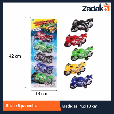 ZJ-1793 BLISTER 5 PZS MOTOS CON 1 PZ O CAJA CON 144 PZS