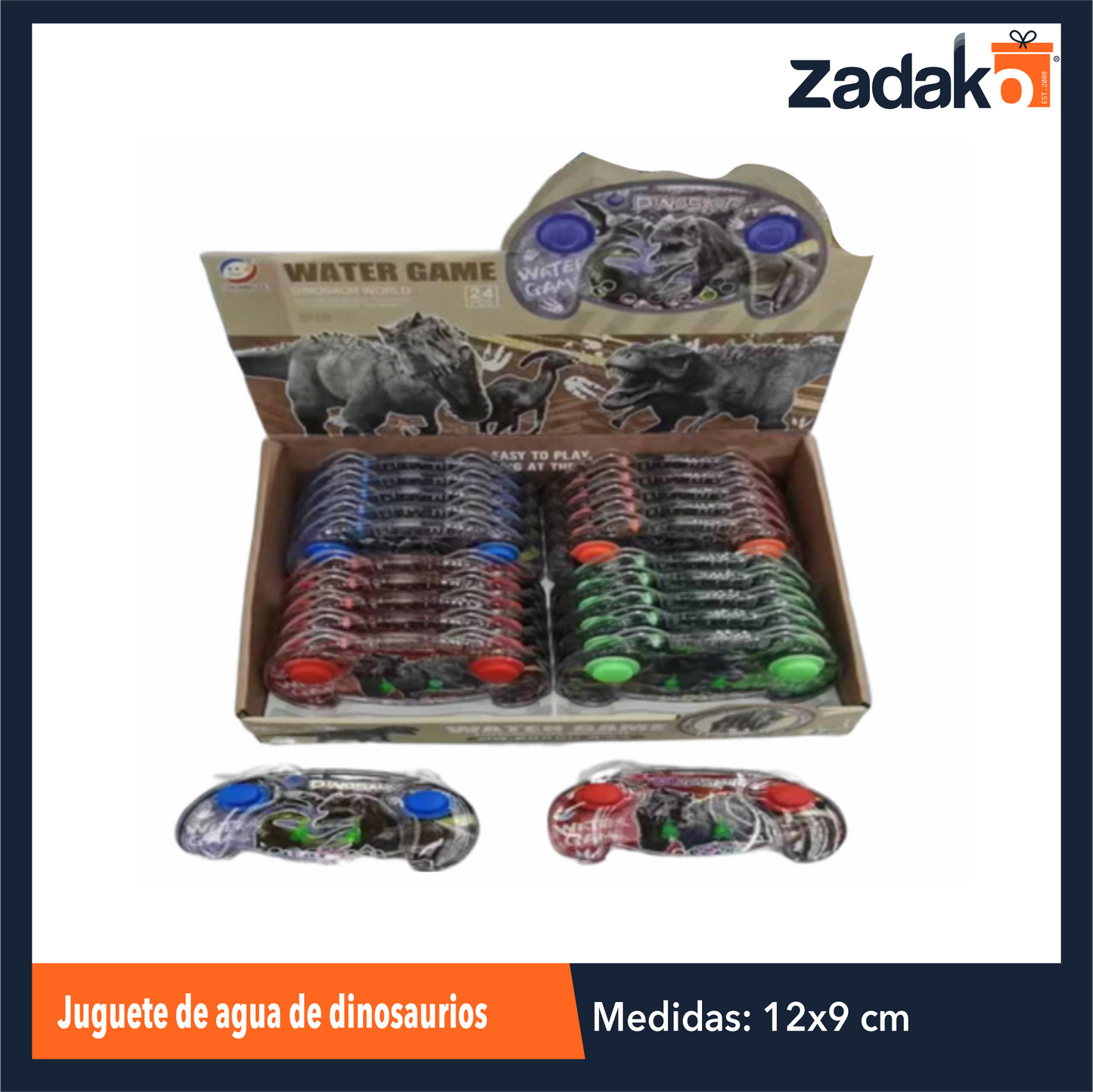 ZJ-1870 JUGUETE DE AGUA DE DINOSAURIOS CON 1 PZ O CAJA CON 192 PZS