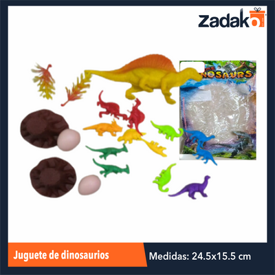 ZJ-2081 JUGUETE DE DINOSAURIOS 24.5 X 15.5 CM CON 1 PZ O CAJA CON 360 PZS