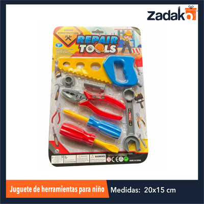 ZJ-2162 JUGUETE DE HERRAMIENTAS PARA NIÑO  CON 1 PZ O CAJA CON 192 PZS