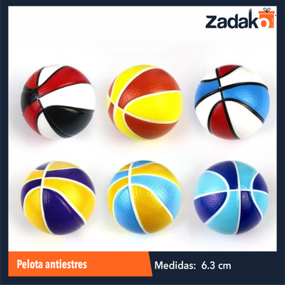 ZJ-2164 PELOTA ANTIESTRES 6.3 CM CON 12 PZS O CAJA CON 60 PQTS