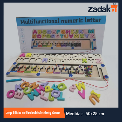 ZJ-2203 JUEGO DIDACTICO MULTIFUNCIONAL DE ABECEDARIO Y NUMEROS CON 1 PZ O CAJA CON 48 PZS