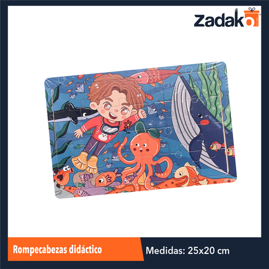 ZJ-2206 SET DE 6 ROMPECABEZAS DIDACTICOS CON 1 PZ O CAJA CON 36 PZS