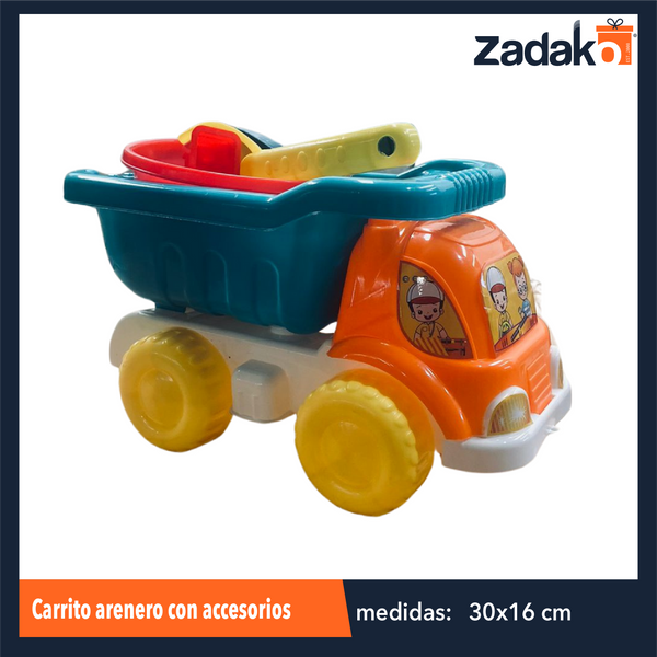 ZJ-2209 CARRITO ARENERO  CON ACCESORIOS CON 1 PZ O CAJA CON 36 PZS