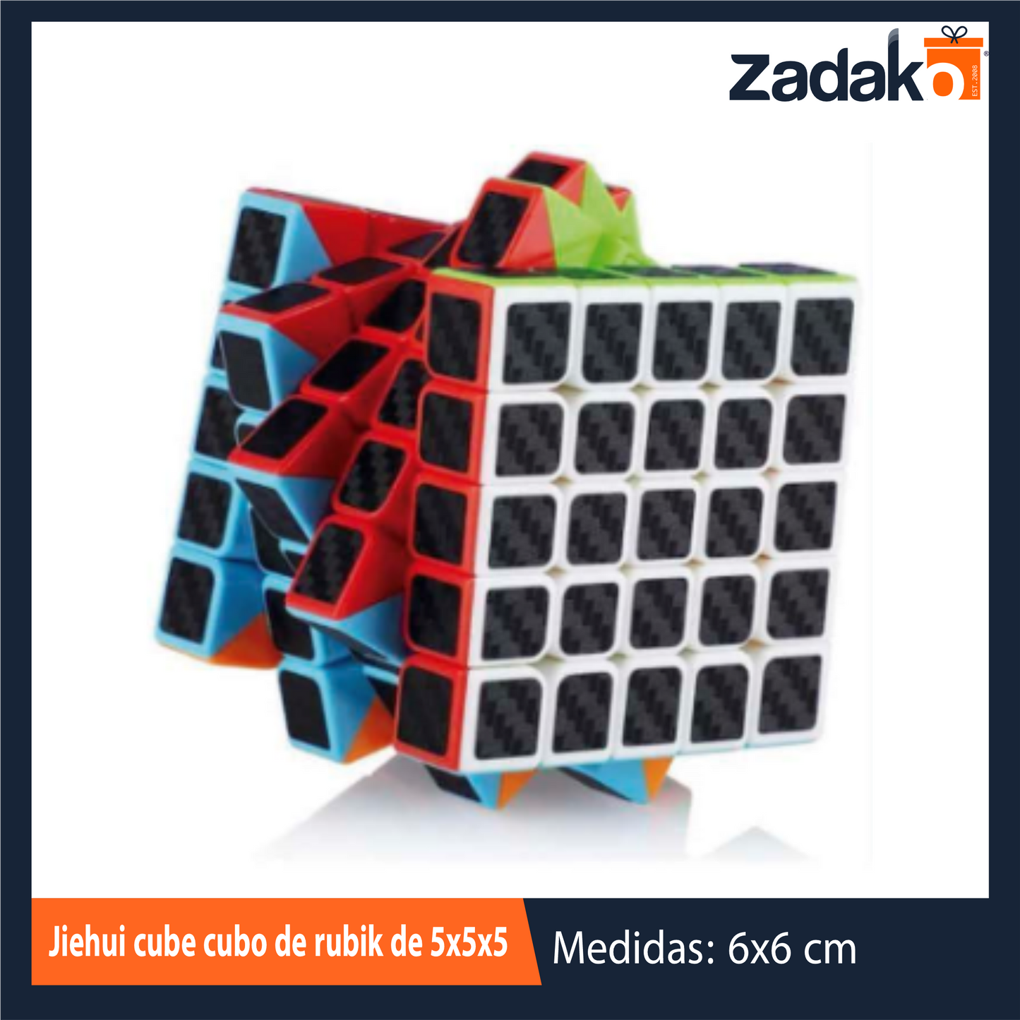 GPM-0576 ZJ-1428 HFY-10418 JIEHUI CUBE CUBO DE RUBIK DE 5X5X5 CON 6 PZ POR PAQUETE O CAJA 48 PQTS