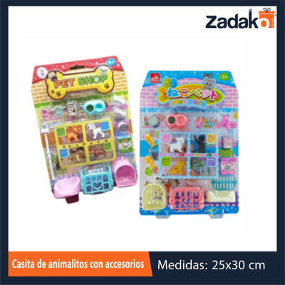 Z-02-JDT-009309 | ZJ-1598 CASITA DE ANIMALITOS CON ACCESORIOS CON 1 PZ O CAJA CON 120 PZS