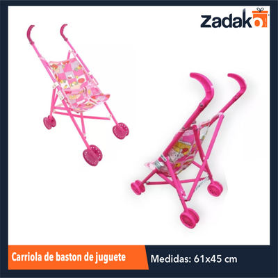 ZJ-1658 CARRIOLA DE BASTON DE JUGUETE CON 1 PZ O CAJA CON 48 PZS