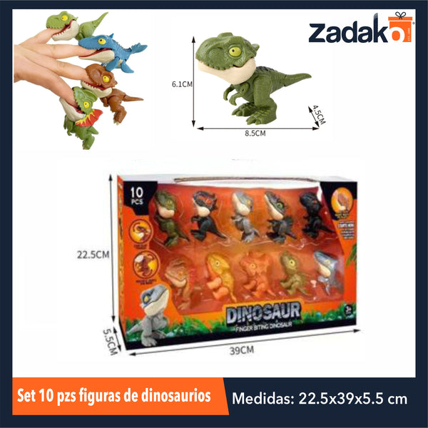 ZJ-1672 SET DE 10 FIGURAS DE DINOSAURIOS CON 1 PZ O CAJA CON 48 PZS