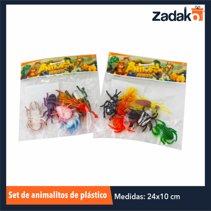 ZK-8011 SET DE ANIMALITOS DE PLASTICO CON 1 PZS O CAJA CON 720 PZS