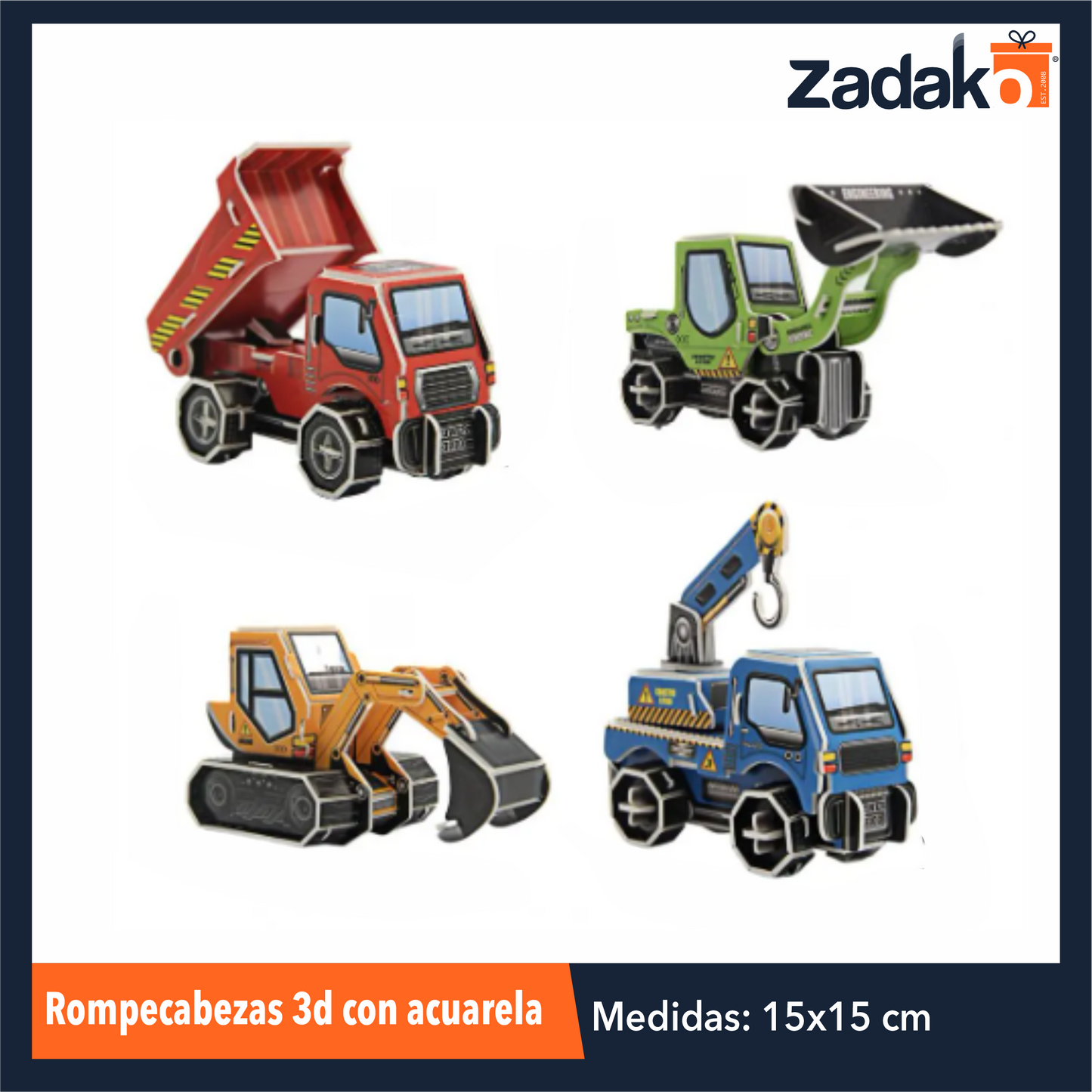 ZK-8059 ROMPECABEZAS 3D CON ACUARELA  CON 1 PZ O CAJA CON 144 PZS