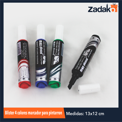 ZK-8065 BLISTER 4 COLORES MARCADOR PARA PINTARRON, CON 1 PZ O CAJA CON 288 PZS