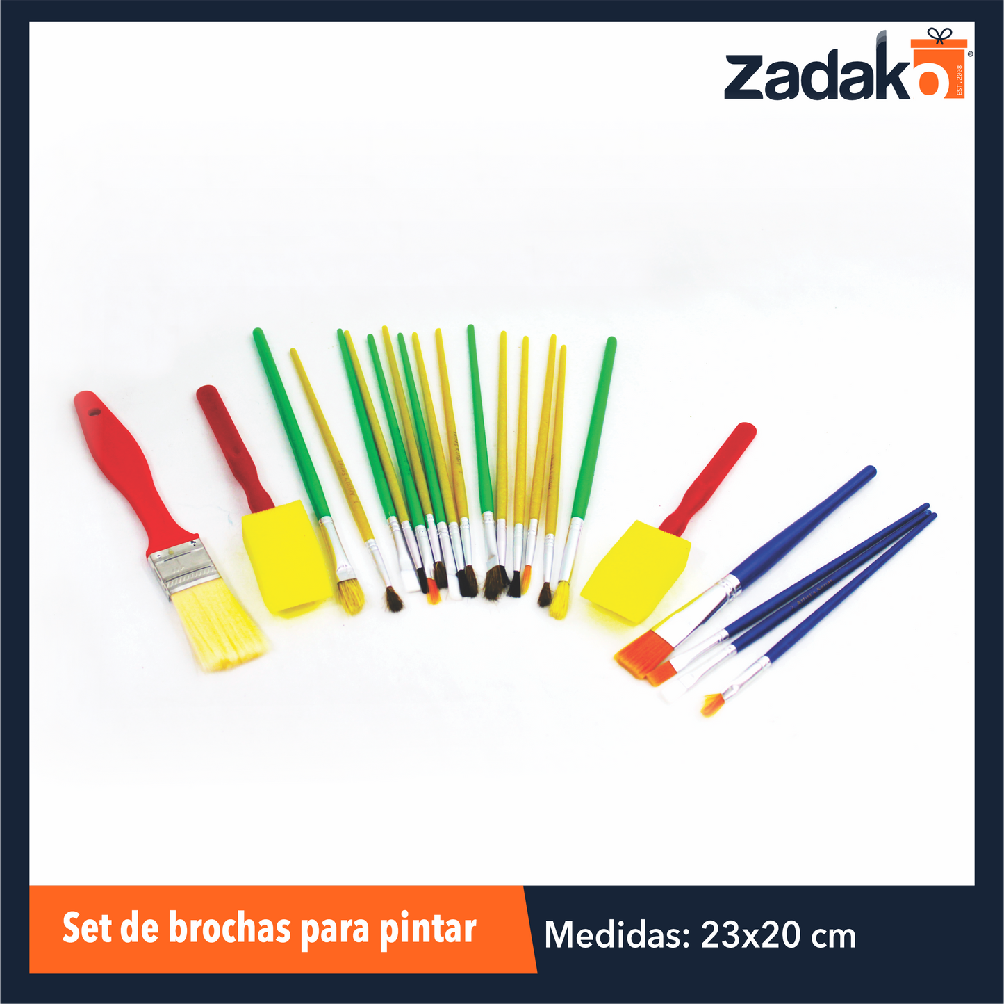 ZK-8074 SET DE BROCHAS PARA PINTAR CON 25 PZS O CAJA CON 360 PZS