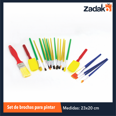 ZK-8074 SET DE BROCHAS PARA PINTAR CON 25 PZS O CAJA CON 360 PZS