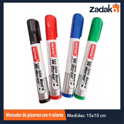 ZK-8083 MARCADOR DE PIZARRON CON 4 COLORES CON 1 PZ O CAJA CON 300 PZS