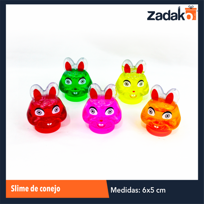 ZK-8095 SLIME DE CONEJO CON 24 PIEZAS, O CAJA CON 20 PQTS