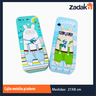 ZK-8131 CAJITA METALICA P/COLORES CON 1 PZ O CAJA CON 200 PZS