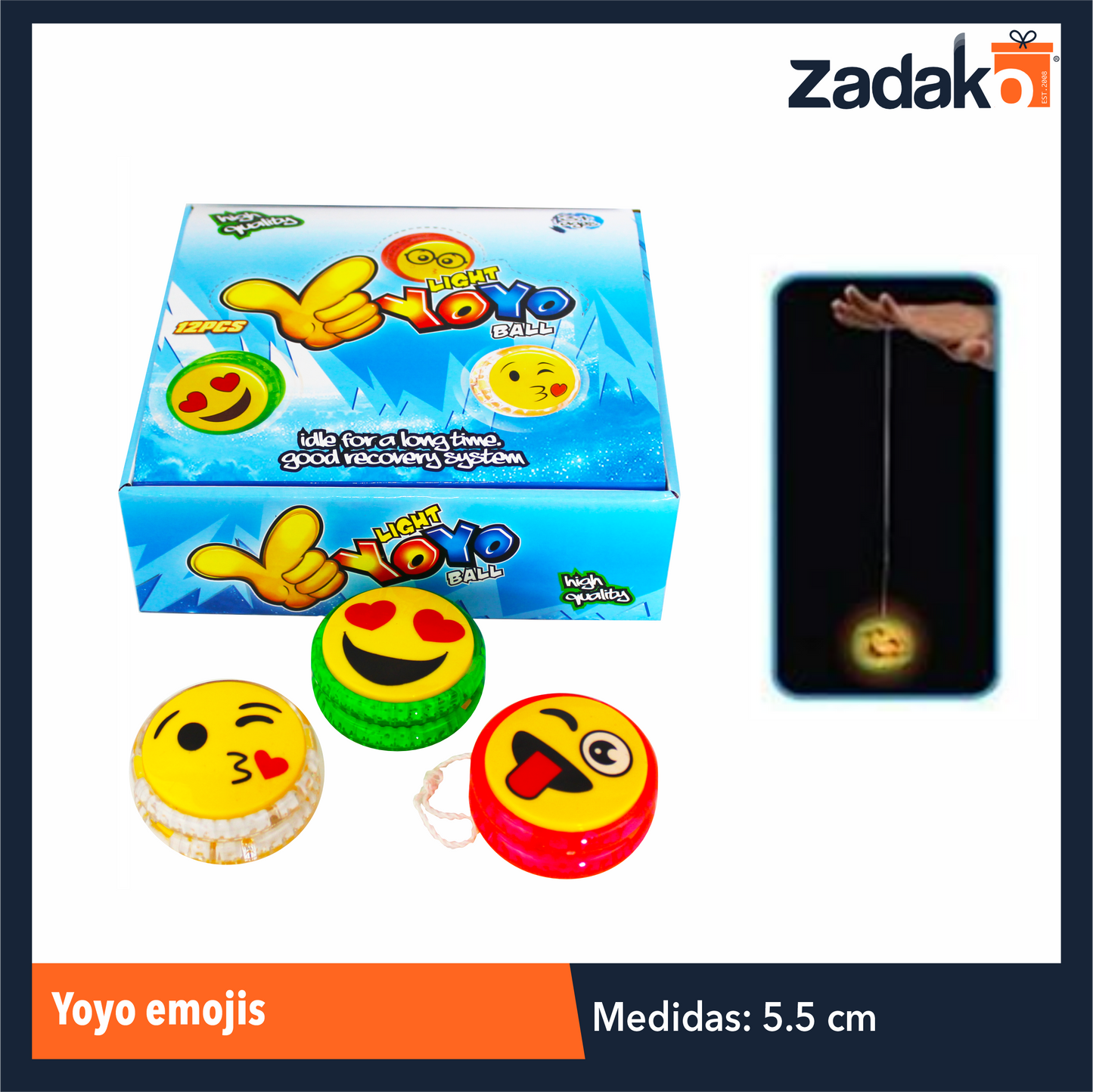 ZK-8139 YOYO EMOJIS CON 12 PZS O CAJA CON 48 PQTS